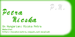 petra micska business card